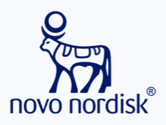 Novo Nordisk logo.