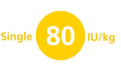 Single 80 IU/kg