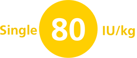 Single 80 IU/kg