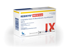 500 IU Range Package of Rebinyn® Coagulation Factor IX (Recombinant), GlycoPEGylated