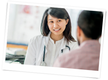 Doctor with patient
